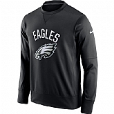 Men's Philadelphia Eagles Nike Black Sideline Circuit Performance Sweatshirt,baseball caps,new era cap wholesale,wholesale hats